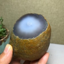 Rare Enhydro quartz moving water active blister quartz specimen 507g A4347 picture