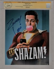 CGC SS DC Comics SIGNED Movie Publicity Photo ~ Zachary Levi as Shazam picture