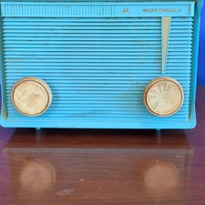 Motorola Vintage Tube Radio Model A15J Blue Plaskon AC/DC 120V 35W picture