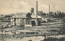 1911 De Queen Arkansas Saw-Mill Postcard - Industrial Lumber Mill Scene picture