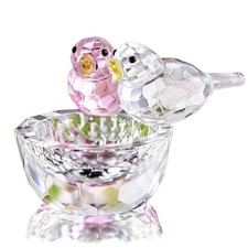 HDCRYSTALGIFTS 3.3in Crystal Bird Figurine Collectible picture