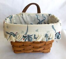 Longaberger 1992 AMBROSIA Booking Basket liner, protector, card EUC picture