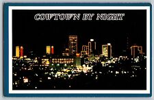 Ft. Worth, Texas TX - Cowtown By Night - Vintage Postcard - Unposted picture