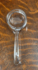 Antique Depression Era Clear Glass Mayo or Jelly Ladle With Etched Design picture