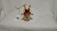 NEW Glasser Erzgebirgische Baumbehang Wood TEDDY BEAR Christmas Ornament Germany picture