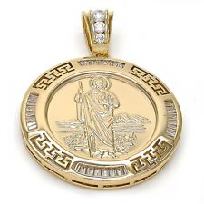 BEAUTIFUL SAN JUDE MEDAL IN 18K GOLD OVER STERLING SILVER picture