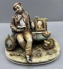 Antonio Borsato Hand Painted Porcelain Statue - Itinerant Artist - Made In Italy picture