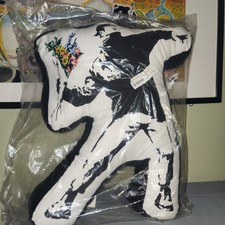 Banksy x Medicom x Sync Brandalism Pillow Plush Cushion Art NWT Flower Bomber picture