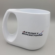 VINTAGE AEROJET ROCKETDYNE White Plastic Coffee /Tea Mug Souvenir Rare picture