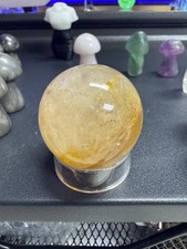 8159 Golden Healer Sphere With Stand 36mm 1.4”DIA Wt. 3 Oz. picture