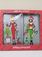 Sunset Vista Designs 2 Sugar Plum Dreams Metal Ornament Shopping Girlfriend picture