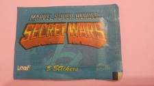 1984 Leaf Marvel Super Heroes Secret Wars Sticker Pack Sealed Rookie Doom? Hulk? picture