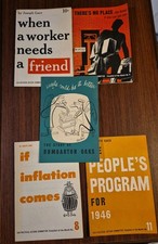 Lot Of 5 1940s CIO Political Action Committee Pamphlets  by Joseph Gaer picture