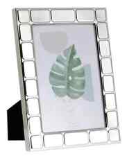 2 x Elle Décor Silver Color 4x6 picture frame Elegant Squares tabletop/wallmount picture