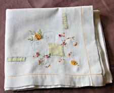 1930s Vintage Linen Tablecloth Table Scarf 30