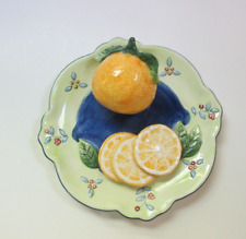Bella Casa By Ganz 3D Decorative Orange Fruit Hanging Wall Plate. picture