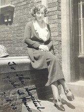 1920s Young Woman Portrait Brick Building 1920s Fashion picture