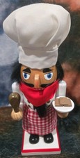 Kurt S. Adler Chef Nutcracker 2019 Wooden 2019 Holding Choc Treats & Spatula picture