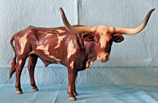 Realistic Rare and Gorgeous Hagen Renaker DW Longhorn Steer Missing Horn Tip picture