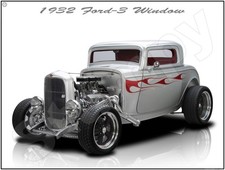 1932 Ford 3 window  Metal Sign 9