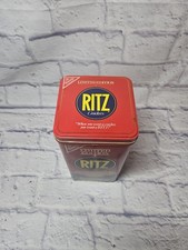 Vintage RITZ Cracker Tin Canister 1987 Nabisco - Limited Edition 16 oz EMPTY picture