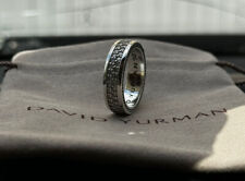 David Yurman Sterling Silver 925 Streamline 2 Row Pave Diamond Ring Sz 10 picture