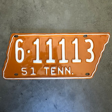 1951 Tennessee License Plate. picture