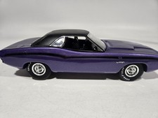 VINTAGE JIM BEAM 1970 DODGE CHALLENGER DECANTER PURPLE RT 426 HEMI EMPTY W/ ROOF picture