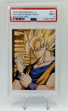 1999 Dragon Ball Z Super Saiyan Goku Gold Metallic Gold Foil PSA 9 NONE HIGHER picture