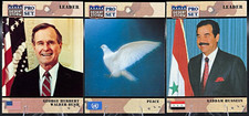 1991 Pro Set Desert Storm Bush Saddam Hussein Peace 3 Card Lot 69 79 250 picture