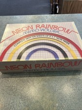 Vintage Neon Rainbow Memo Holder.  New Old Stock. Sealed. Original Box. picture