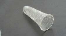 Vintage Crackle Glass Vase insert ONLY CLEAR GLASS  4 INCH Long 1 3/4 INCH TOP picture