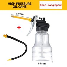 Hand Pump Oiler Can Professional Level 8oz Capacity with Metal Long Flex Spout picture