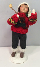 Byers Choice, The Caroler, Child with Marshmallow, Red Sweater and Green Pants picture