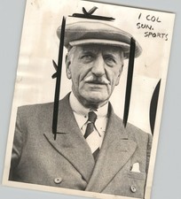 British CRICKETER & BOLLYWOOD Actor C AUBREY SMITH Vintage 1939 Press Photo picture