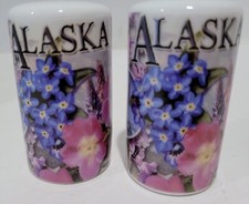 Vintage Salt & Pepper Shakers Alaska - Porcelain - Floral picture