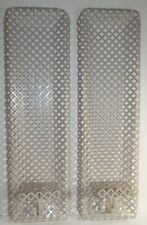 Lot Pair Mid Century Metal Mesh Wall Sconce Candle Holder Shelf Atomic 6.75x22.5 picture