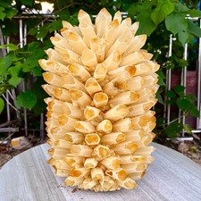 20.5LB New Find yellow Phantom Quartz Crystal Cluster Mineral Specimen Healing picture