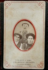 Antique CDV Photo/3 Men in hats/Lamoreux Studio Peru Indiana c. 1870s/80s picture