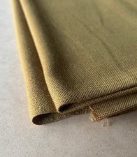 Vintage Deadstock Fabric Woven British Khaki 1yd Summer Hopsack •• picture