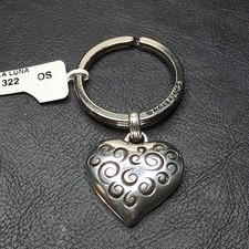 Vintage Brighton Bella Luna Heart Shape Keychain Silver Tone. NWT 16.810 picture