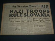 1939 AUGUST 19 SAN FRANCISCO CHRONICLE -NAZI TROOPS SLOVAKIA - SUPERMAN- NP 3634 picture