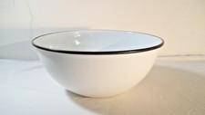 Vintage Granite Ware Black White Mixing Bowl Basin 12” picture