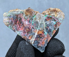 30gr Rare Chrysocolla With Copper In Chalcedony Slab Rought Collector Pieces picture