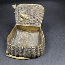 ANTIQUE J.B. JENNINGS BROTHERS FISHING CREEL DESK ART TRAY HOLDER PAPERWEIGHT US picture