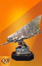 ART DECO RARE BRONZE SILVER FIGURE COMET SCULPTURE STATUE FRENCH NAKED FIGURE picture