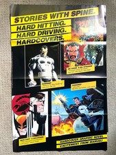 Vintage 1989 Marvel Comics Stories With Spine Promo Poster Punisher Wolverine picture