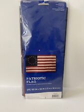 Primitive American Nylon  Betsy Ross 13-STAR FLAG SLEEVE TEA STAINED 36