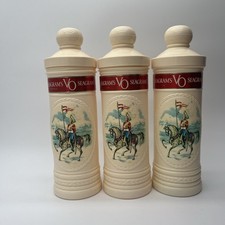VTG 1974 Seagram’s VO Canadian Whisky Plastic Decanter Soldier Horseback LOT 3 picture