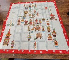 Iwai Gion Festival Handkerchief Kyoto Cotton 100% Traditional Never Used RED picture